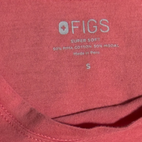 Figs Pink Long Sleeve Tee - Picture 5 of 7